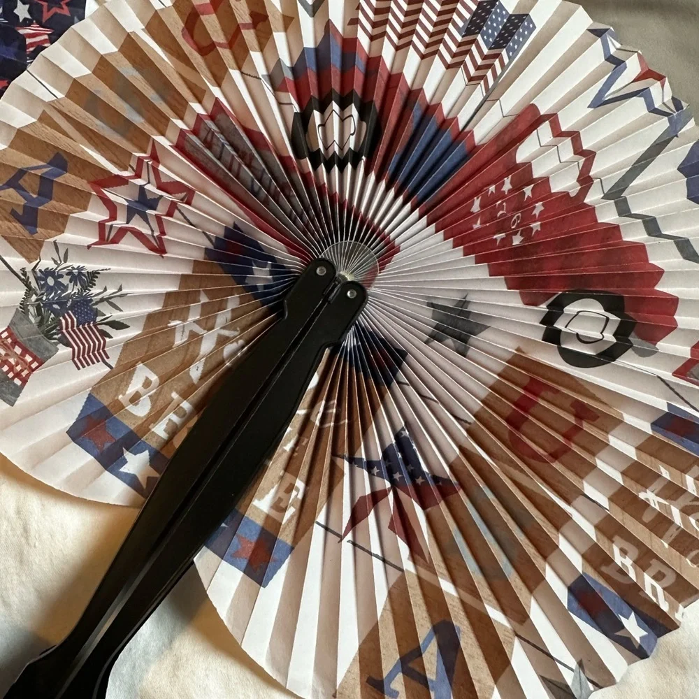 Patriotic Party Supplies Set with Fans, Necklaces, and Bandannas